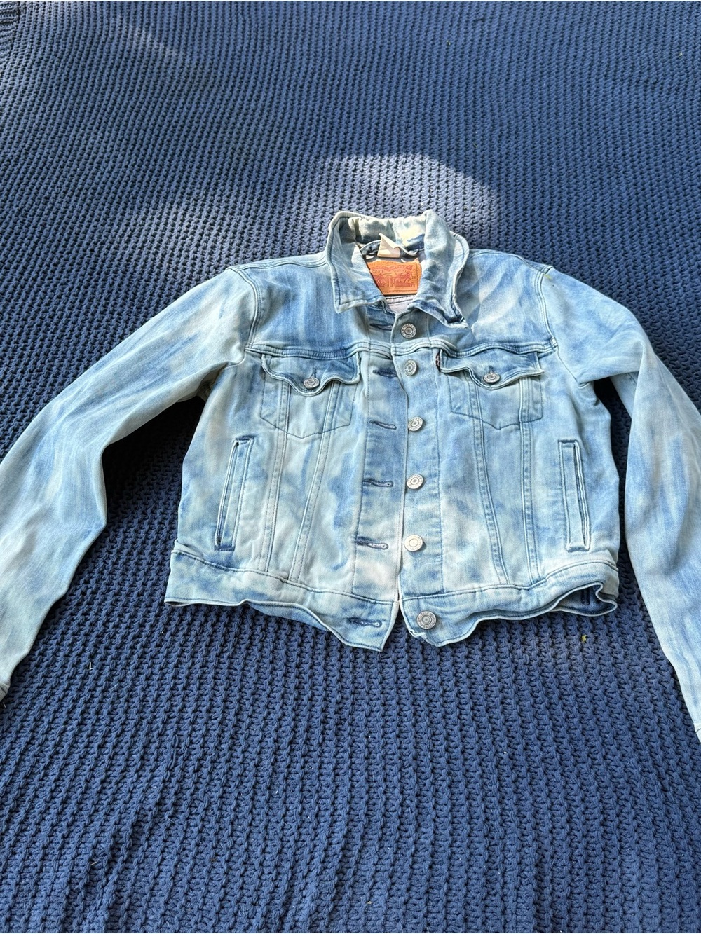 Levis Levi Strauss Cropped Jean Jacket Denim Women’s Small Retro Trucker Classic